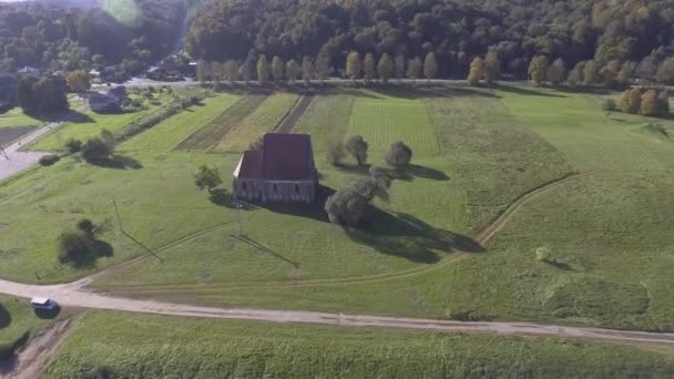 Prados verdes vista aérea — Vídeo de stock