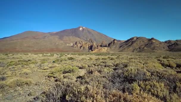 Panorama de montañas de la zona del Teide vulcano — Vídeo de stock