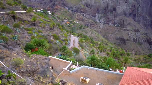 Panorama sulle montagne del paese di Masca — Video Stock