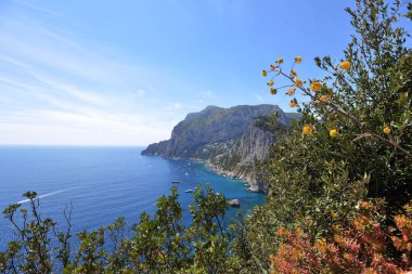 Kenti mountain resort çalılar ile deniz kenarında ön plan üzerinde 