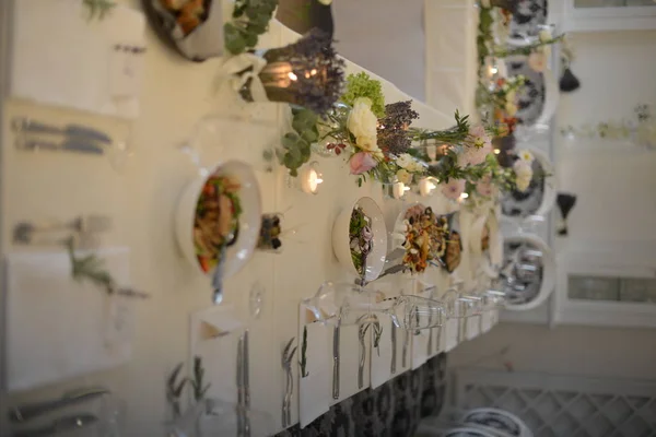 結婚式のフロント テーブル ロイヤリティフリーのストック画像