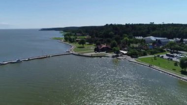 sahile Harbor'da üzerinde uçuş