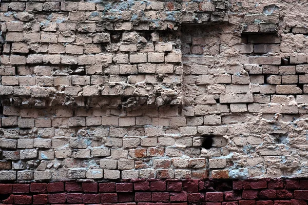 Vieux mur de briques comme fond gros plan — Photo