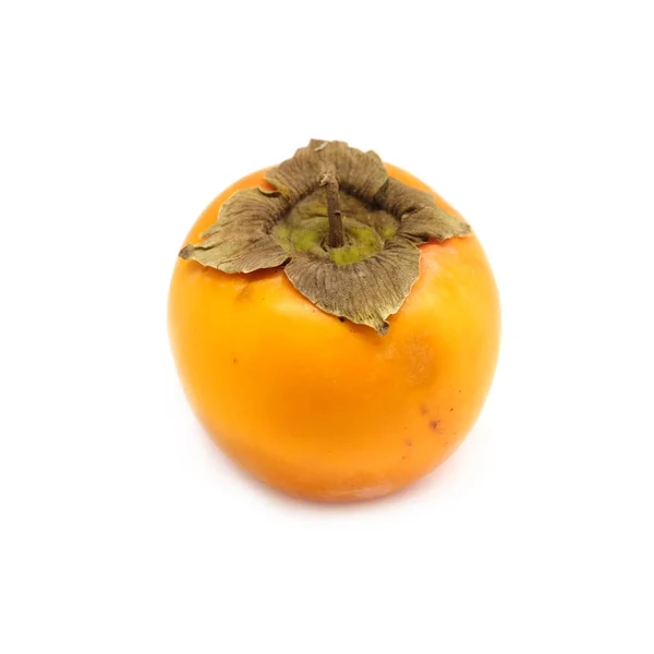 Cáqui de laranja maduro isolado sobre branco — Fotografia de Stock