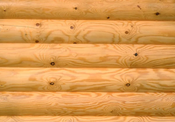 Fond de rondins de bois peint taillés horizontaux — Photo
