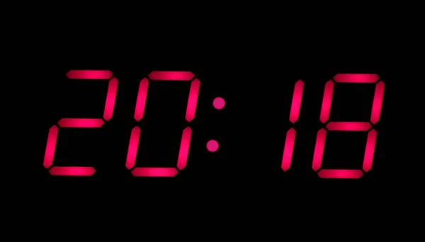 新年の時間分離 2018 の赤い数字 — ストック写真