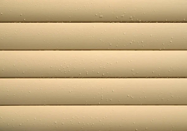 Horizontal Beige Siding Panels Protects Building Bad Weather Conditions Background — Stock Photo, Image