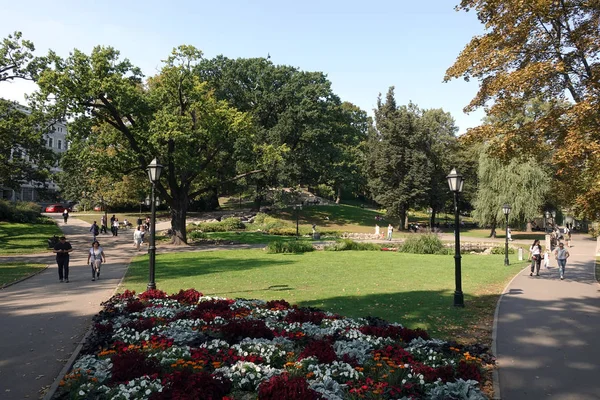 Riga Latvia September 9Th 2019 City Park Bastion Hill Riga — Stock Photo, Image