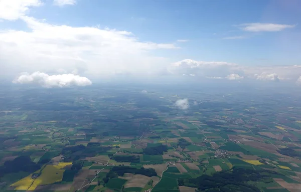 Beautiful Panoramic Bird View Earth Top Skyline — Stock Photo, Image