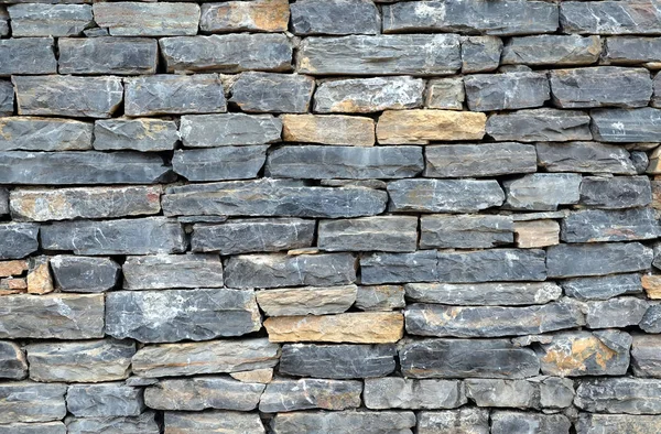 Wall Masonry Finishing Colorful Natural Stone Trim Background Front View Stock Image