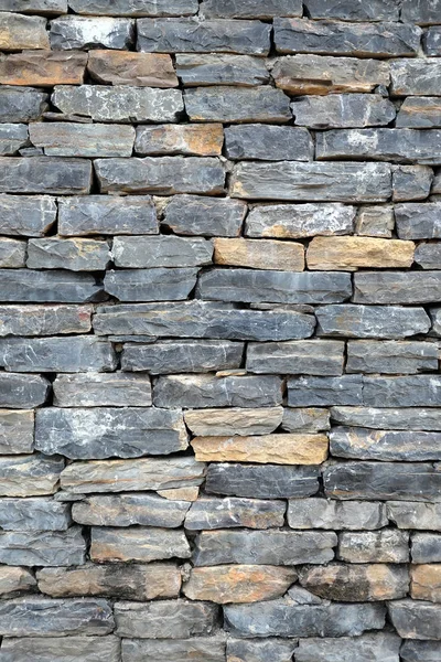 Mauerwerk Veredelung Aus Bunten Natursteinblöcken Trimmen Als Hintergrund Frontansicht Vertikale — Stockfoto