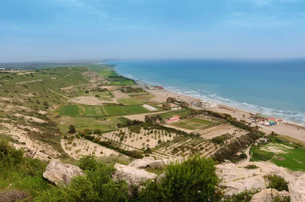 Kurionie plaży w pobliżu Limassol, Cypr — Zdjęcie stockowe