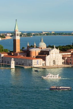 Santa Maria della Salute chur ile Venedik panoramik cityscape