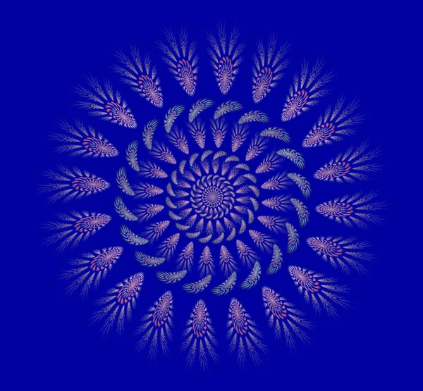 Mavi çiçek fraktal formu