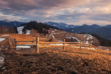 Kış akşam poloniny Stepansky