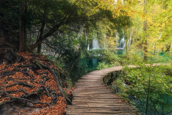 Herbst im Park Plitvicer Seen — Stockfoto