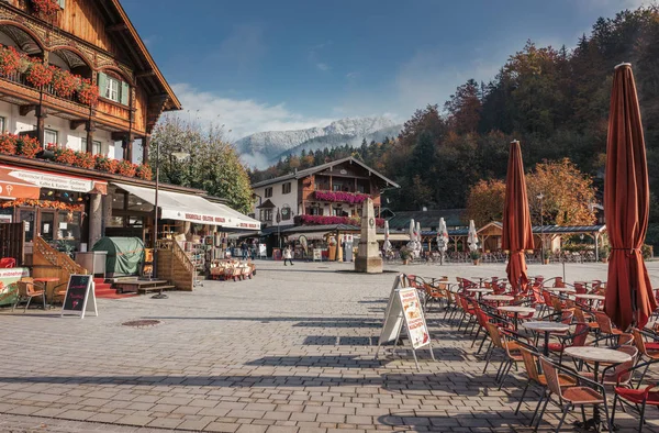 Берхтесгаден, Німеччина. Кафе і магазинів на альпійські озера — стокове фото