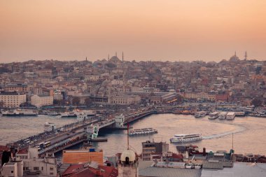 İstanbul. galata Kulesi Haliç ve Boğaz'ın, Türkiye'nin panoramik