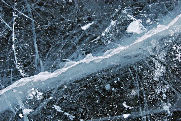 Texture de la glace, neige fond d'hiver — Photo
