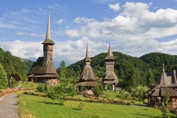 Mosteiro Barsana Uma Das Principais Atrações Maramures Roménia — Fotografia de Stock