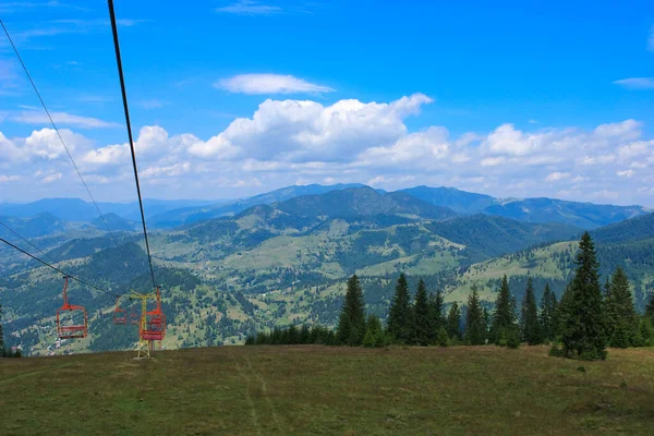 Skilift Rodnei Mountains Maramures Румунія Найдовша Кільцева Лінія Румунії Сходження — стокове фото