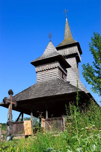 Igreja Madeira Velha Salistea Sus Maramures Roménia — Fotografia de Stock