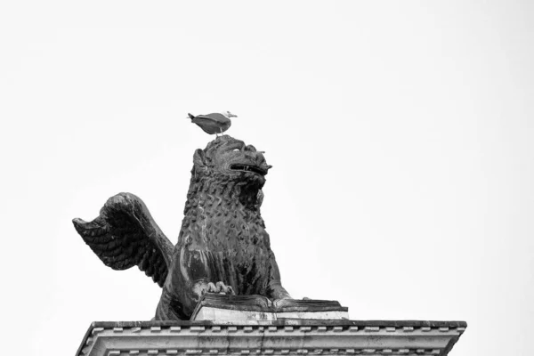 Estátua Antiga Veneza Itália Piazza San Marco Estátua Representa São — Fotografia de Stock