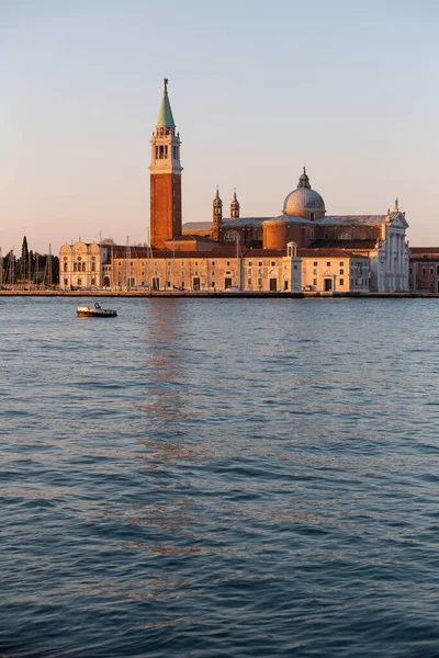 Basilica San Giorgio Maggiore Venedig Italien Fotograferade Vid Soluppgången — Stockfoto