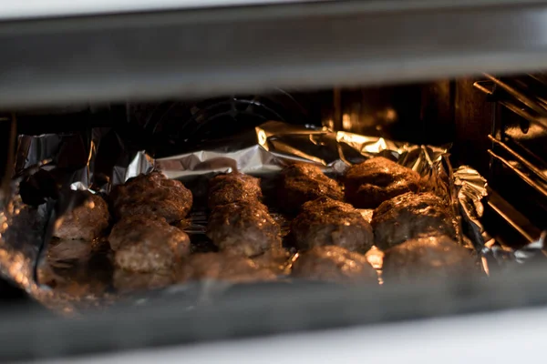 Chuletas Carne Asada Horno —  Fotos de Stock