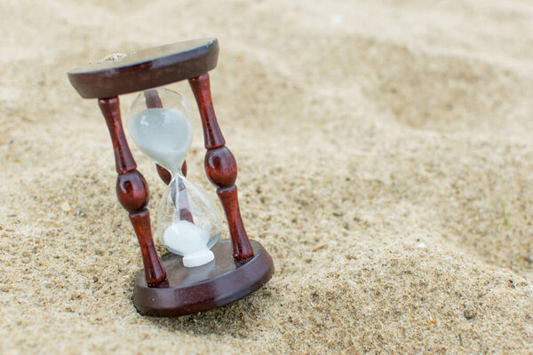 Hourglass in the sand.