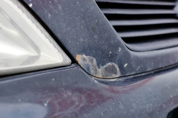 Corrosión Una Carrocería Negra —  Fotos de Stock