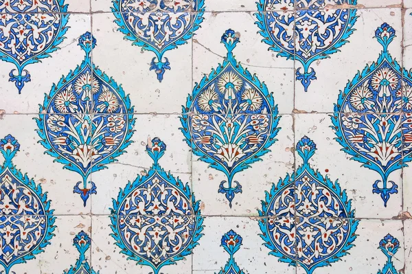 古代手工制作土耳其-奥斯曼瓷砖 — 图库照片