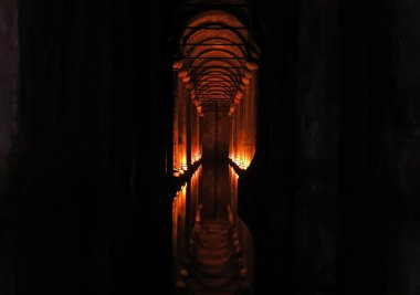 The Basilica Cistern - underground water reservoir. Istanbul, Tu clipart