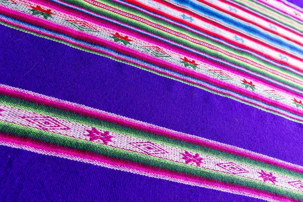 Andean textile in alpaca and sheet wool — Stock Photo, Image