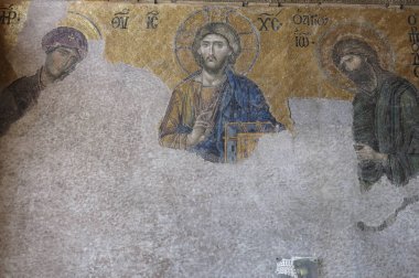 İsa Pantokrator temsili ile Mozaik. Ayasofya Soph
