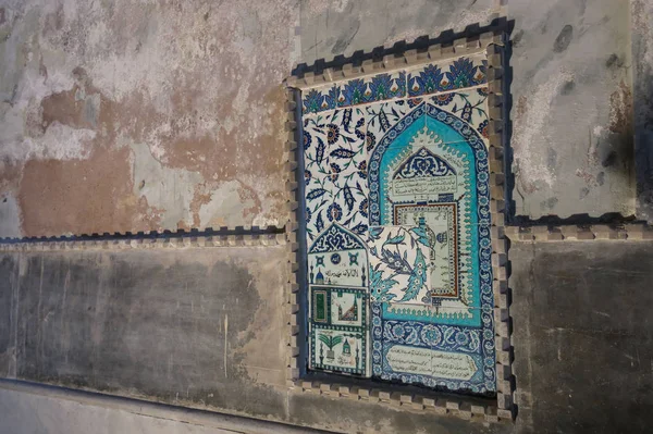 在土耳其伊斯坦布尔圣索菲亚大教堂内部的马赛克 — 图库照片