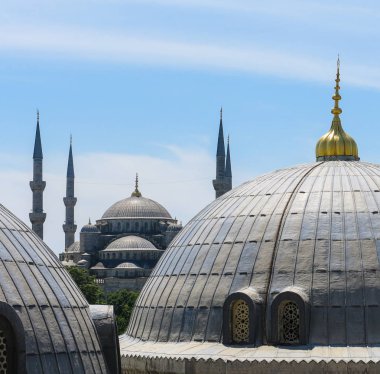 Sultanahmet Camii ve Saint Sophie Katedrali, Istanbul, Türkiye.