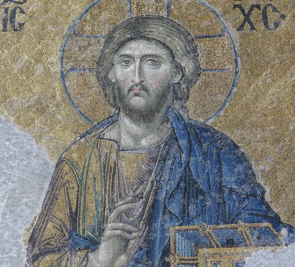 Mosaik mit der Darstellung des Christus Pantokrator. hagia soph — Stockfoto