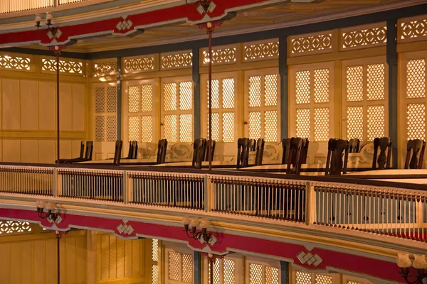 Balconies inside a theater
