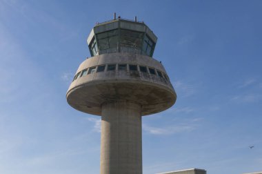 Kontrol kulesi Barcelona Havaalanı, Catalonia, İspanya.