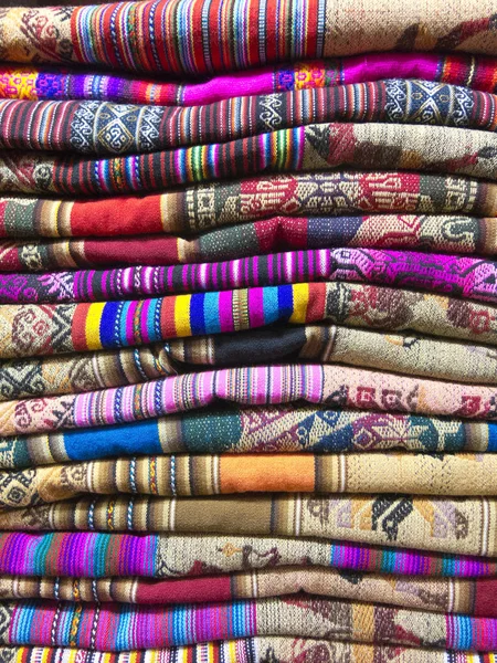 Cobertores andinos em La Paz, Bolívia . — Fotografia de Stock
