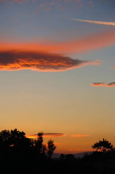 Sonnenuntergangs-Foto als Hintergrund im ebro delta — Stockfoto