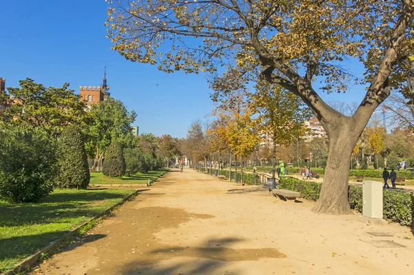 Panorâmica do Parque da Cidadela e do Palácio Botânico. Barcelona, Espanha . — Fotografia de Stock