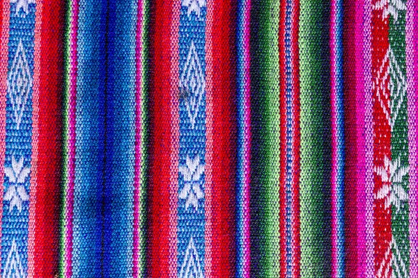 Andes textiel in de wol van alpaca en blad — Stockfoto
