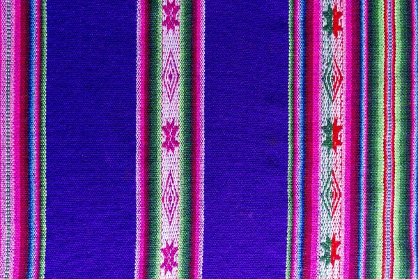Têxtil andino em alpaca e lã de folha — Fotografia de Stock
