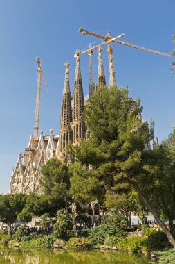 İsa'nın Doğuşu cephe La Sagrada Familia - etkileyici Katedrali