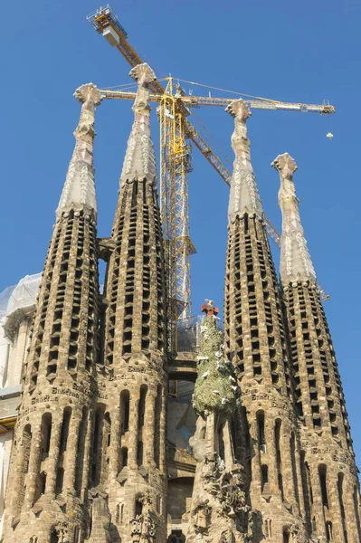 Nativity facade of La Sagrada Familia - the impressive cathedral — Stock Photo, Image
