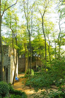 Caserna dels Alemanys, Girona bahçeler. Catalonia. İspanya