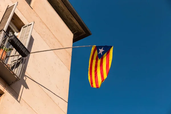 Bandera de Cataluña, Girona, España . —  Fotos de Stock