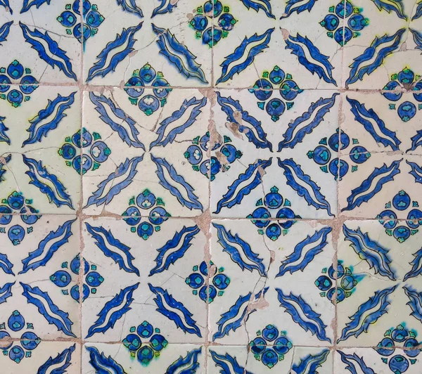 Ancient mão feita turco - azulejos otomanos — Fotografia de Stock